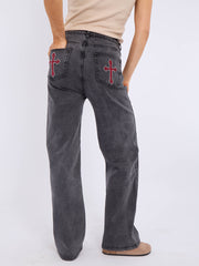 Rechte been denim jeans
