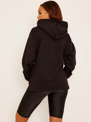 Paris Dogtooth grafische fleeced hoodie