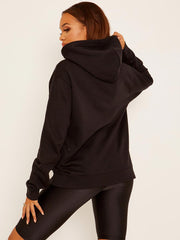 Parfum grafische fleeced hoodie