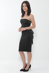 Tie Knot Back Bandeau Dress