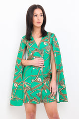 Olivia Baroque Print Split Sleeve Blazer Dress
