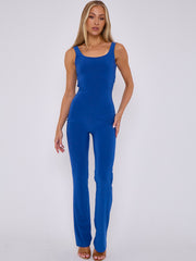 Open ruches slinky jumpsuit