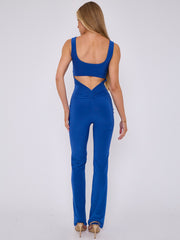 Open ruches slinky jumpsuit