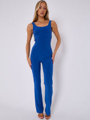 Open ruches slinky jumpsuit