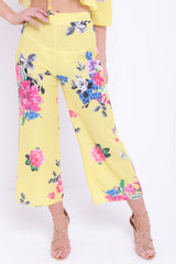 Pantalones de casco con estampado floral