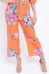 Pantalones de casco con estampado floral