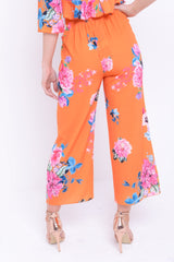 Pantalones de casco con estampado floral