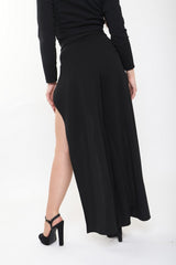 Tie Waist Split Front Trousers