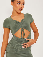 Vestido frontal de frontal cortado