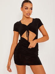 Vestido frontal de frontal cortado