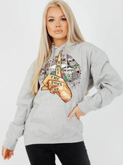 Houd grafisch fleeced hoodie