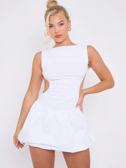 Cut Out Detail Balloon Dress