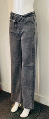 Asymmetric Waist Denim Jeans