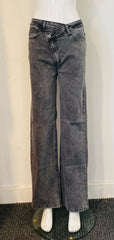 Asymmetric Waist Denim Jeans