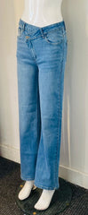 Asymmetric Waist Denim Jeans