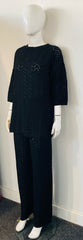 Boxy Knitted Short Sleeve Top and Wide Leg Trouser Co-ord