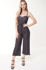 Striped Culotte Jumpsuit