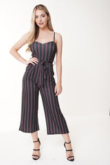 Striped Culotte Jumpsuit