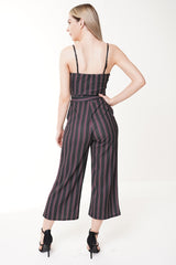Striped Culotte Jumpsuit