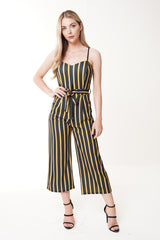 Striped Culotte Jumpsuit