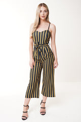 Striped Culotte Jumpsuit