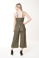 Striped Culotte Jumpsuit