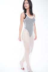 Fishnet Maxi -Kleid
