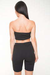 Bandeau Crop Top & Cycling Shorts Coord