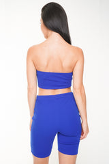 Bandeau Crop Top & Cycling Shorts Coord