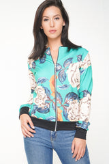 Bloemenprint bomberjack
