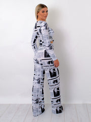 Newspaper Print Trouser