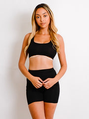 Ribbed Bralet & Shorts Co-ord