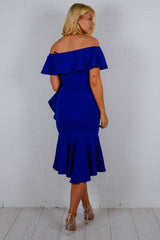 Wickeln Sie das Rüschen -Bardot -Kleid ein