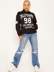 California 98 Grafische print fleeced hoodie