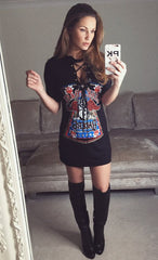 Lower Up Legendary Racers Print Longline T -shirtjurk
