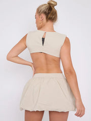 Cut Out Detail Balloon Dress