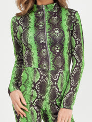 Schlangendruckzip Front -Front -Overall