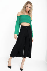 Wrap Over Ring Culotte Trouser