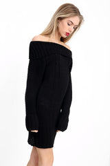 Cable Knit Bardot Jumper Dress