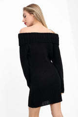 Cable Knit Bardot Jumper Dress