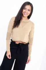 Lurex Knitted Cropped Jumper