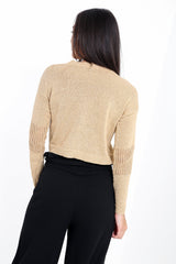 Lurex Knitted Cropped Jumper