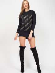 Modesüchtiger Schweißpullover Kleid
