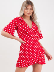 Polka Dot Mini Frill Dress
