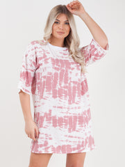 Tiefarbstoff übergroßer Freund Tunika T-Shirt