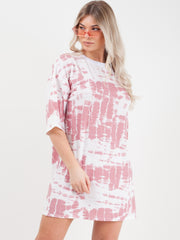 Tiefarbstoff übergroßer Freund Tunika T-Shirt