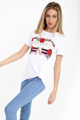 Rebellious Slogan Printed T Shirt