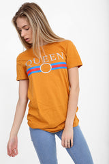 Königin Slogan gedrucktes T -Shirt