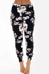 Floral Print Crepe Legging Trousers