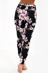 Floral Print Crepe Legging Trousers